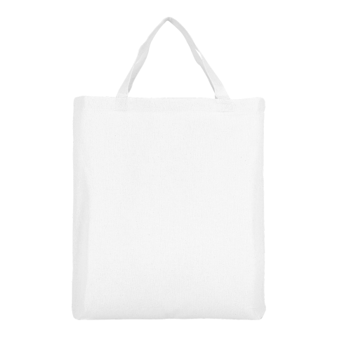 Werbeartikel TEXXILLA Baumwolltasche CLASSIC mit zwei kurzen Henkeln und Bodenfalte, ca.140 g/m² – weiss – mit Logo bedruckt