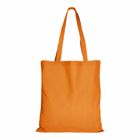 Werbeartikel TEXXILLA Baumwolltasche CLASSIC mit zwei langen Henkeln, 140 g/m² – orange – mit Logo bedruckt