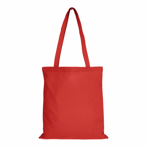 Werbeartikel TEXXILLA Baumwolltasche CLASSIC mit zwei langen Henkeln, 140 g/m² – rot – mit Logo bedruckt