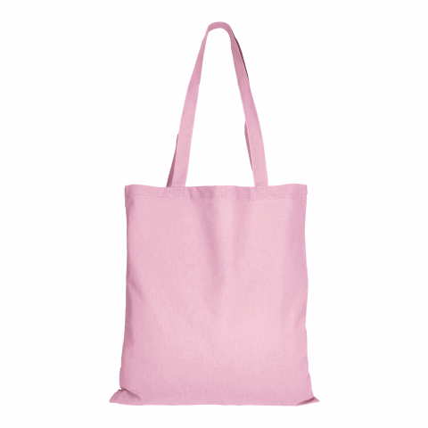 Werbeartikel TEXXILLA Baumwolltasche CLASSIC mit zwei langen Henkeln, 140 g/m² – rosa – mit Logo bedruckt