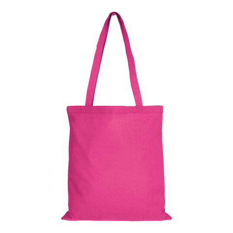 Werbeartikel TEXXILLA Baumwolltasche CLASSIC mit zwei langen Henkeln, 140 g/m² – pink – mit Logo bedruckt