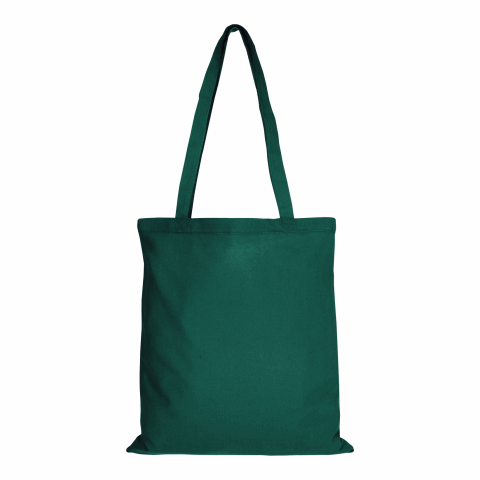 Werbeartikel TEXXILLA Baumwolltasche CLASSIC mit zwei langen Henkeln, 140 g/m² – dunkelgrün – mit Logo bedruckt
