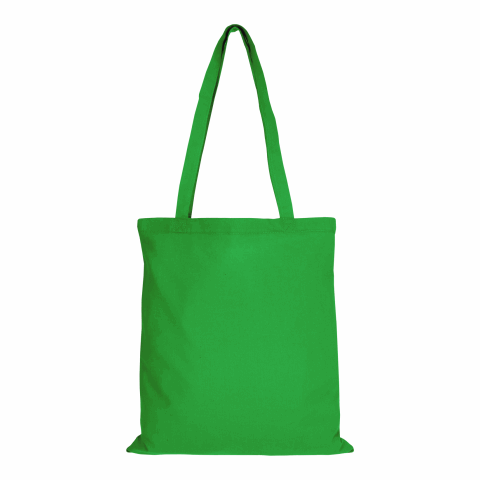 Werbeartikel TEXXILLA Baumwolltasche CLASSIC mit zwei langen Henkeln, 140 g/m² – grün – mit Logo bedruckt