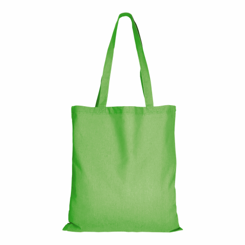 Werbeartikel TEXXILLA Baumwolltasche CLASSIC mit zwei langen Henkeln, 140 g/m² – hellgrün – mit Logo bedruckt
