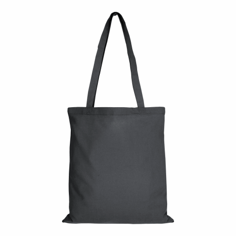 Werbeartikel TEXXILLA Baumwolltasche CLASSIC mit zwei langen Henkeln, 140 g/m² – anthrazit – mit Logo bedruckt