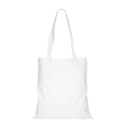Werbeartikel TEXXILLA Baumwolltasche CLASSIC mit zwei langen Henkeln, 140 g/m² – weiss – mit Logo bedruckt