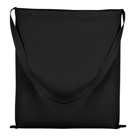 Werbeartikel TEXXILLA Baumwolltasche CLASSIC mit zwei langen Henkeln, 140 g/m² – schwarz – mit Logo bedruckt