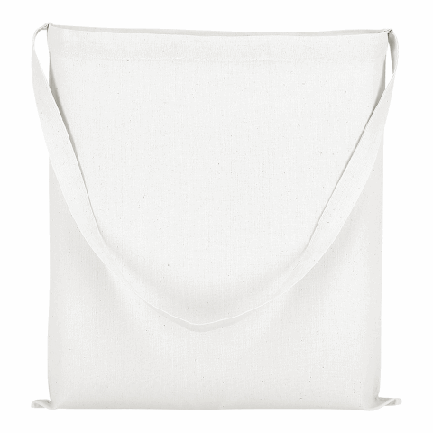 Werbeartikel TEXXILLA Baumwolltasche CLASSIC mit zwei langen Henkeln, 140 g/m² – weiss – mit Logo bedruckt