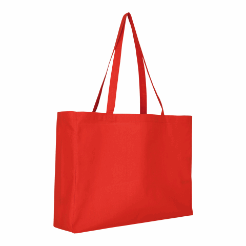 Werbeartikel TEXXILLA Cotton-Shopper, ca. 140 g/m² – rot – mit Logo bedruckt