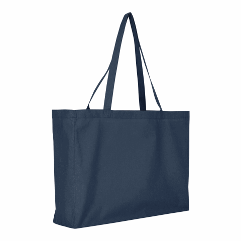 Werbeartikel TEXXILLA Cotton-Shopper, ca. 140 g/m² – marineblau – mit Logo bedruckt