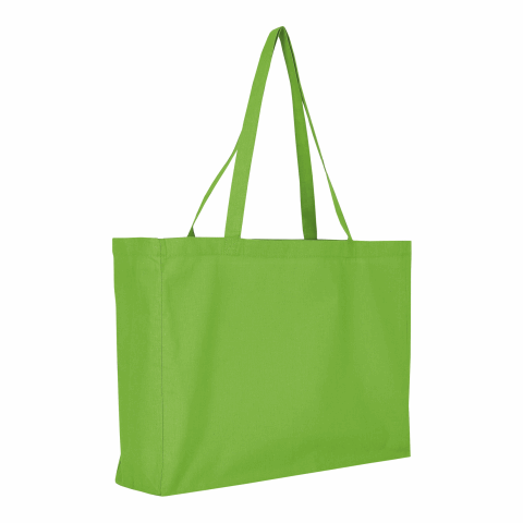 Werbeartikel TEXXILLA Cotton-Shopper, ca. 140 g/m² – hellgrün – mit Logo bedruckt