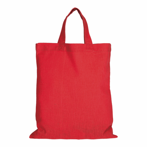 Werbeartikel TEXXILLA Midi – Baumwolltasche, ca. 140 g/m² – rot – mit Logo bedruckt