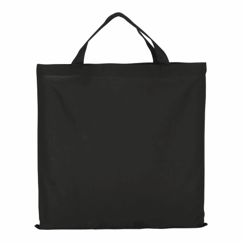 Werbeartikel TEXXILLA QUADRATISCH, PRAKTISCH, GUT – Baumwolltasche, ca. 140 g/m² – schwarz – mit Logo bedruckt