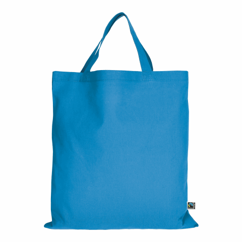 TEXXILLA Tasche aus Fairtrade-zertifizierter Baumwolle mit zwei kurzen Henkeln, ca. 140 g/m² hellblau | ohne Werbeanbringung | ohne Werbeanbringung