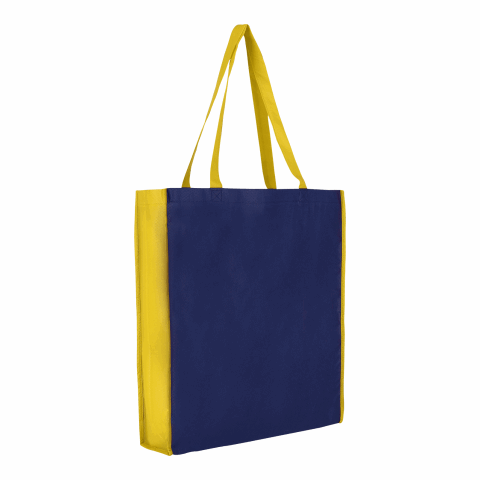Werbeartikel TEXXILLA City-Bag 2 – marineblau-gelb – mit Logo bedruckt