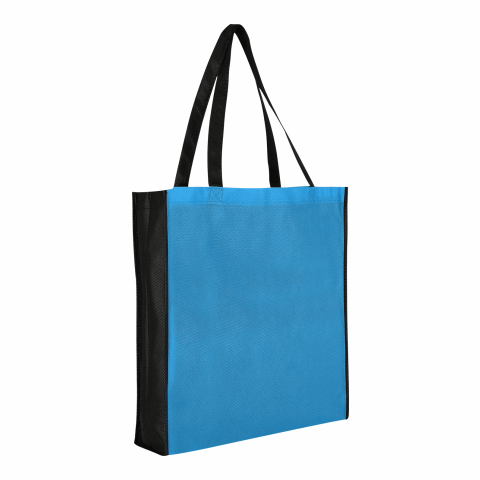 Werbeartikel TEXXILLA City-Bag 2 – hellblau-schwarz – mit Logo bedruckt