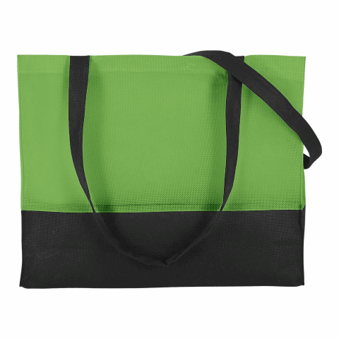 Werbeartikel TEXXILLA City-Bag 1 – hellgrün-schwarz – mit Logo bedruckt