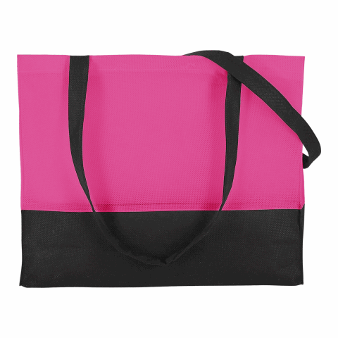 Werbeartikel TEXXILLA City-Bag 1 – pink-schwarz – mit Logo bedruckt