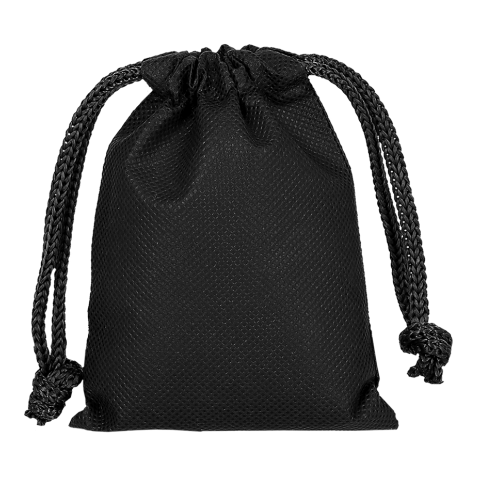 Werbeartikel TEXXILLA Zuziehbeutel aus Polypropylen, 10 x 14 cm – schwarz – mit Logo bedruckt