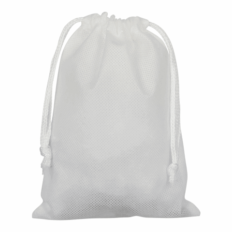 Werbeartikel TEXXILLA Zuziehbeutel aus Polypropylen, 15 x 20 cm – weiss – mit Logo bedruckt