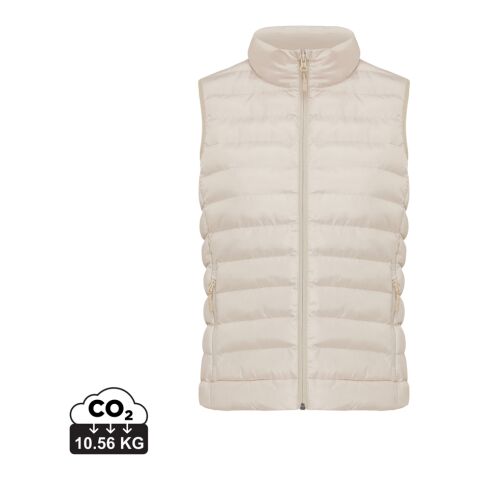 Iqoniq Meru Damen Bodywarmer aus recyceltem Polyester beige | XL | ohne Werbeanbringung | Nicht verfügbar | Nicht verfügbar | Nicht verfügbar