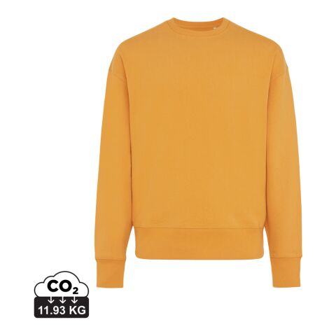 Iqoniq Kruger Relax-Rundhals-Sweater aus recycelt. Baumwolle Sonnenuhr Orange | S | ohne Werbeanbringung | Nicht verfügbar | Nicht verfügbar | Nicht verfügbar