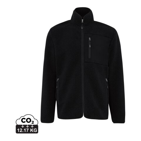 Iqoniq Diran Fleecejacke aus recyceltem Polyesterflor schwarz | XXL | ohne Werbeanbringung | Nicht verfügbar | Nicht verfügbar | Nicht verfügbar