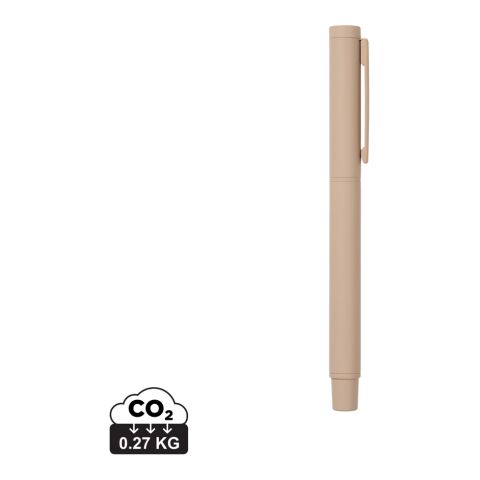 Werbeartikel VINGA Baltimore Stift aus RCS recyceltem Stainless-Steel – grau – mit Logo bedruckt