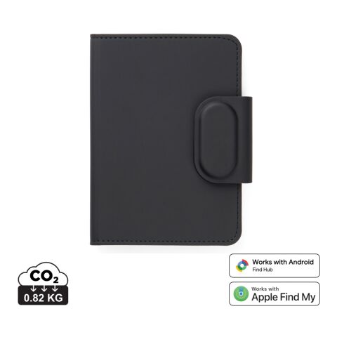 Nachhaltiger Werbeartikel VINGA Baltimore RCS Passport Cover mit Dual-Finder – schwarz – mit Logo bedruckt