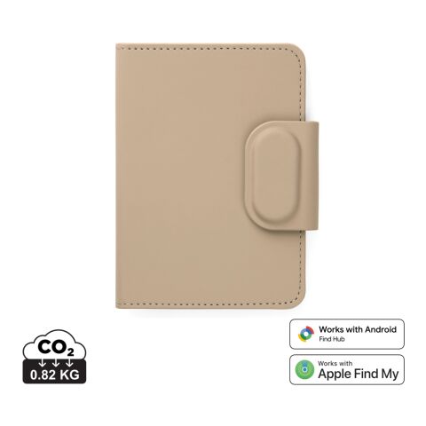 Nachhaltiger Werbeartikel VINGA Baltimore RCS Passport Cover mit Dual-Finder – grau – mit Logo bedruckt