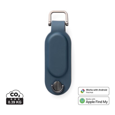Werbeartikel VINGA Baltimore RCS Schlüsselhalter mit Dual-Finder – navy blau – mit Logo bedruckt