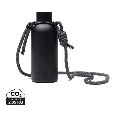 Werbeartikel VINGA Parks Flasche aus RCS rec. Stainless-Steel, 400ml – schwarz – mit Logo bedruckt