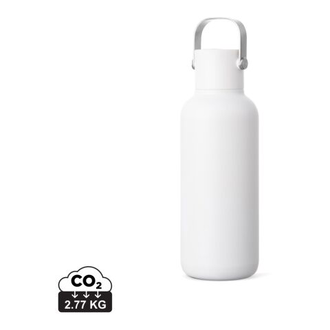 Werbeartikel VINGA Cael RCS Stainless-Steel Trinkflasche 600ml – weiss – mit Logo bedruckt