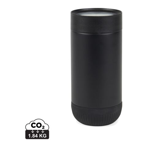 Werbeartikel VINGA Erie 350ml Becher aus RCS rec. Stainless-Steel – schwarz-schwarz – mit Logo bedruckt