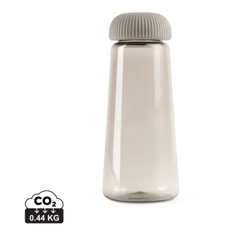 Nachhaltiger Werbeartikel VINGA Erie 575 ml Trinkflasche kegelförmig aus 66% RCS-recyceltem PET ergonomisch & standsicher – braun – mit Logo bedruckt