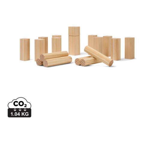 VINGA Kubb Mini Spiel braun | ohne Werbeanbringung | Nicht verfügbar | Nicht verfügbar