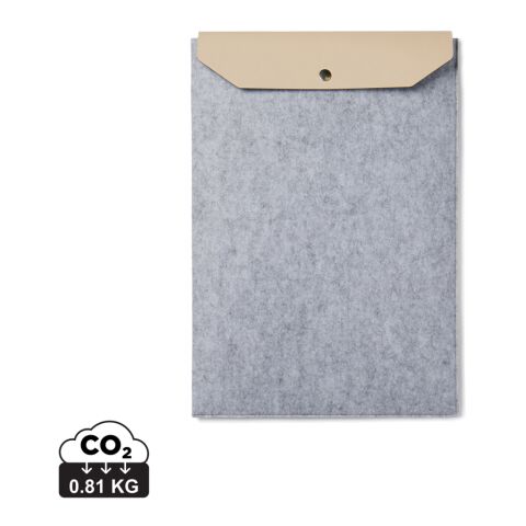 Werbeartikel VINGA Albon 14" Laptop-Seeve aus GRS recyceltem Filz – grau – mit Logo bedruckt