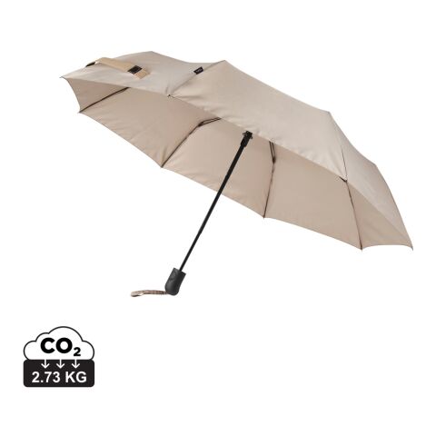 Werbeartikel VINGA Baltimore AWARE™ RPET 21“ Regenschirm – greige – mit Logo bedruckt