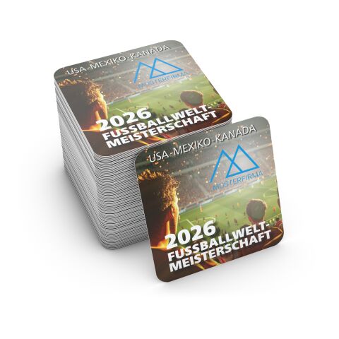 WM-Bierdeckel Motiv Fußball-WM 2026 93 × 93 mm | ohne Werbeanbringung | ohne Werbeanbringung | quadratisch (93 × 93 mm) | Stadionemotion