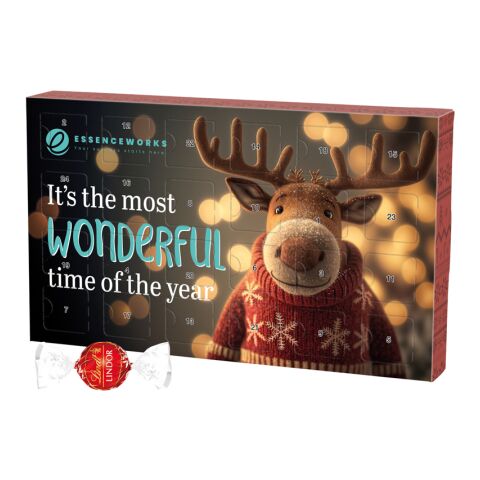 Adventskalender ECO L ohne Werbeanbringung | 24 Lindt LINDOR Milchkugeln