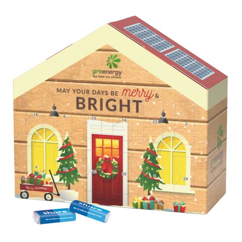 Werbeartikel Adventskalender Haus – mit Logo bedruckt