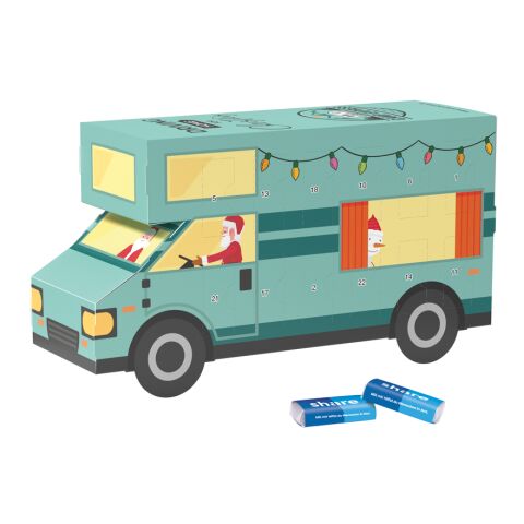 Werbeartikel Adventskalender Wohnmobil – mit Logo bedruckt