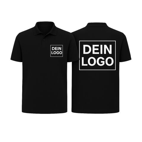 Polo Shirt Basic Tone Schwarz | L | ohne Werbeanbringung | ohne Werbeanbringung | ohne Werbeanbringung | Schwarz | Weiß