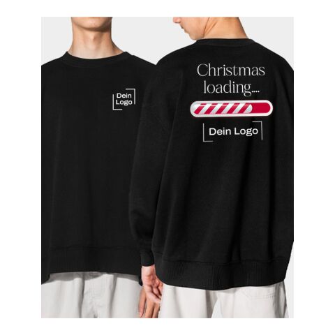 *Christmas* Sweatshirt Schwarz | Christmas Loading | XL | 4C DTF Transfer