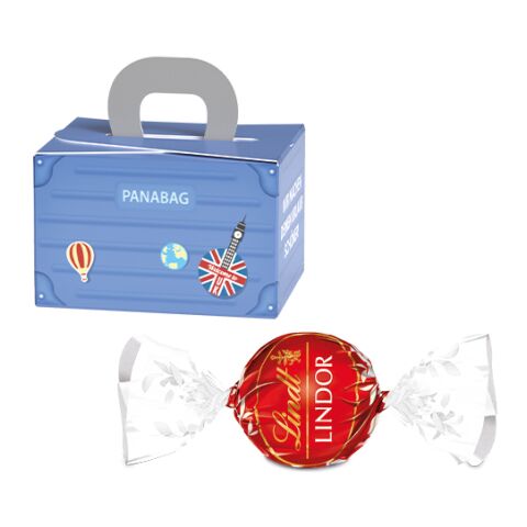 Geschenkbox Mini, Koffer 4c Euroskala | 1 LINDOR Milchkugel