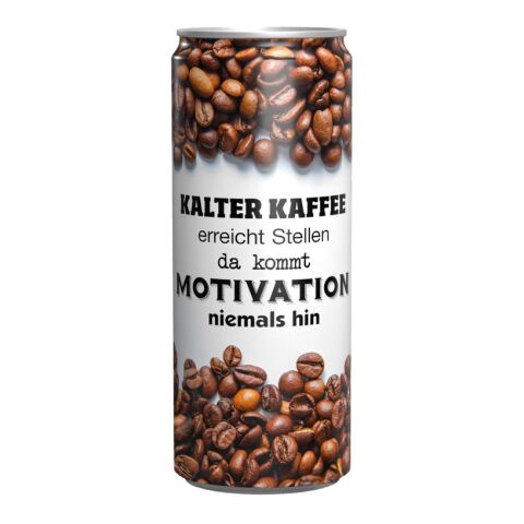 Getränkedose 250 ml weiß | ohne Werbeanbringung | 1 Dose Eiskaffee-Getränk | Sleeve-Folie