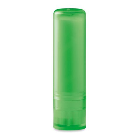 Werbeartikel Lippenbalsam Gloss – transparent limettengrün – mit Logo bedruckt