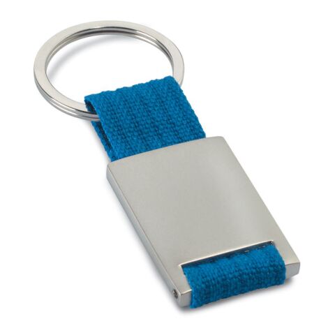 Schlüsselring mit Textil-Anhänger blau | ohne Werbeanbringung | Nicht verfügbar | Nicht verfügbar