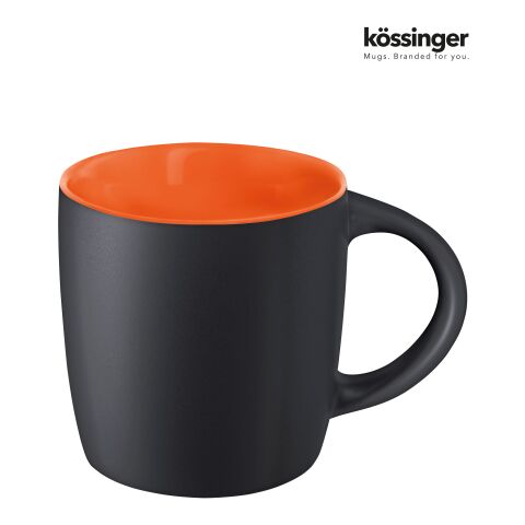 Kössinger Ennia black inside Tasse schwarz-orange | ohne Werbeanbringung