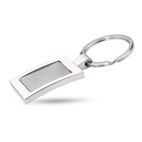 Schlüsselring rechteckig im Geschenkkarton mattsilber | ohne Werbeanbringung | Nicht verfügbar | Nicht verfügbar